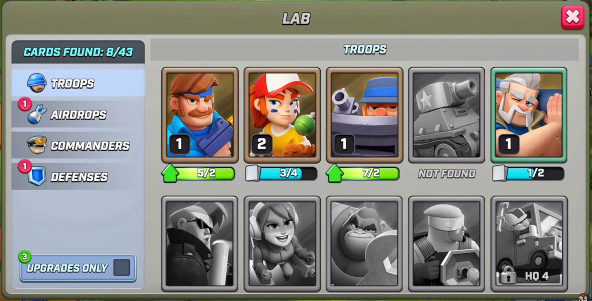 the lab in rush wars