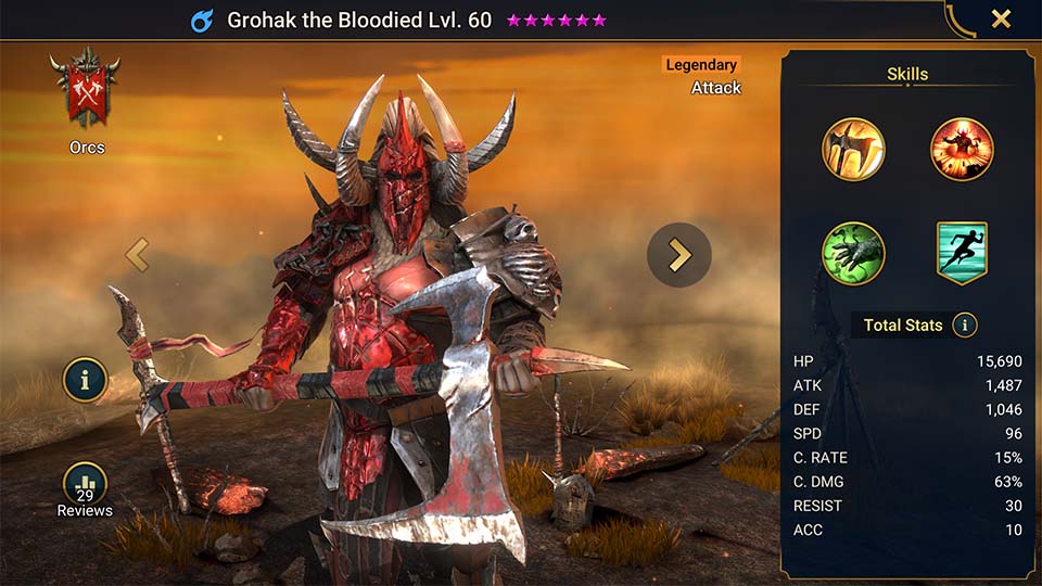 Raid Shadow Legends Grohak the Bloodied