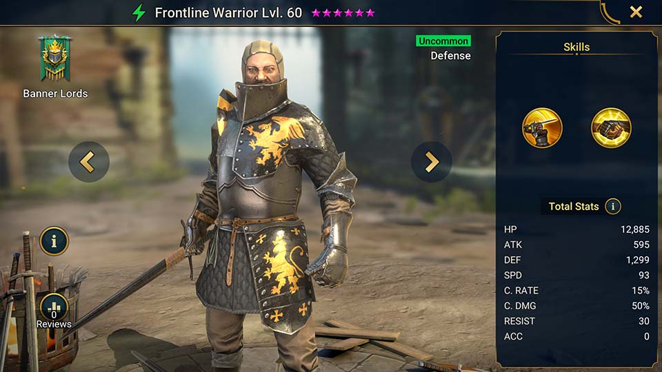 Frontline Warrior Raid Shadow Legends