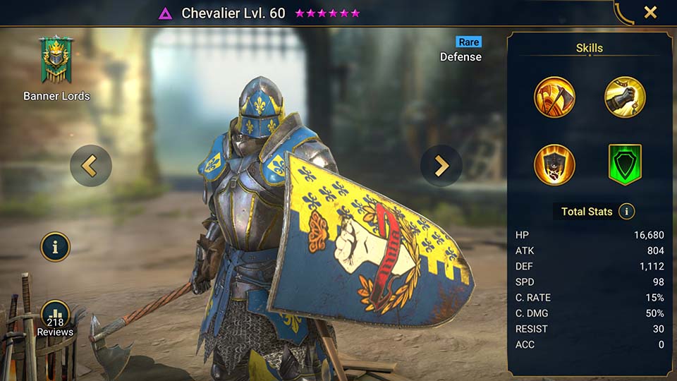 raid shadow legends chevalier build