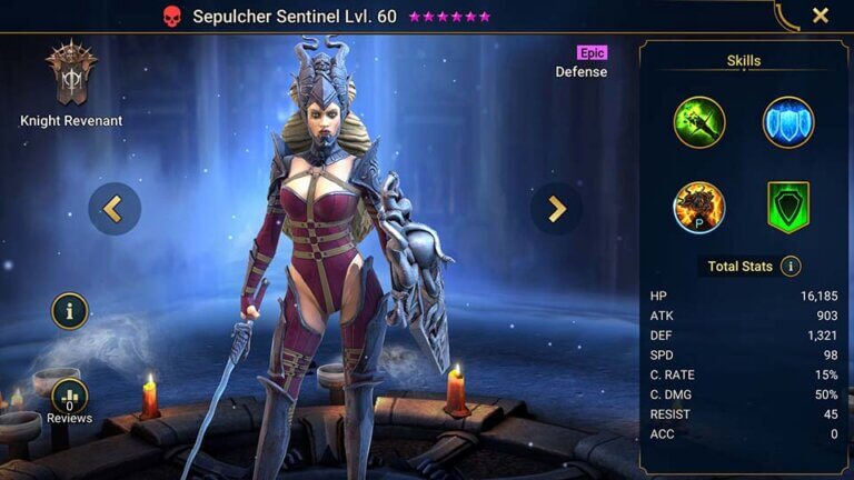 Sepulcher Sentinel Guide: Skills, Best Gears & Masteries | Champions