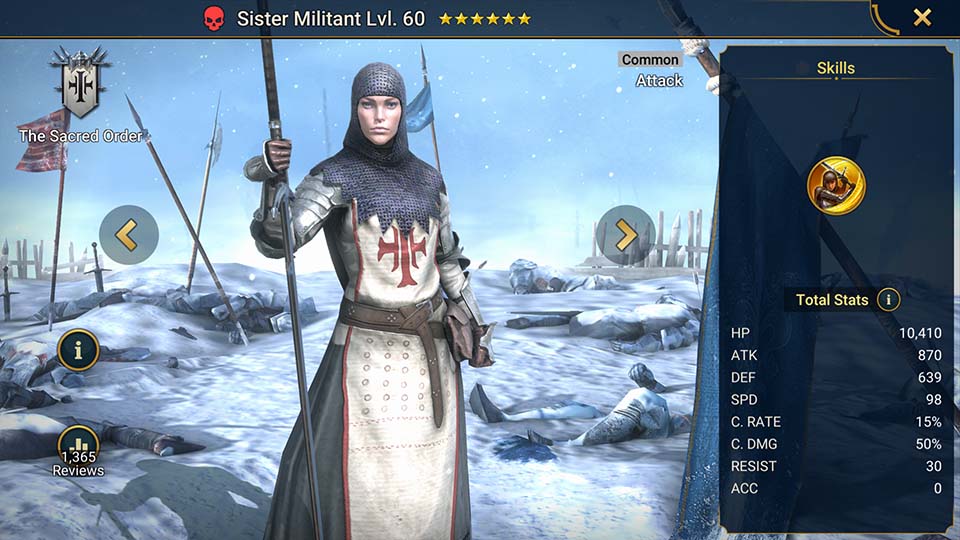 Sister Militant Raid Shadow Legends