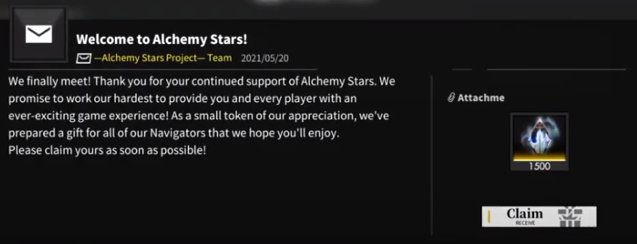 Alchemy Stars Thank You Gift 2