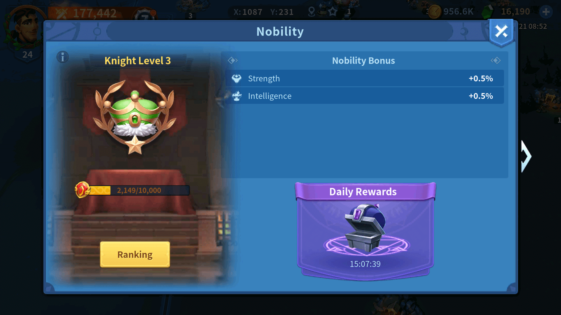 infinity kingdom Nobility‌